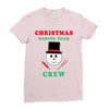 christmas baking team crew snowman Ladies Fitted T-Shirt