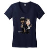 pulp fiction caricature ideal birthday gift present Women's V-Neck T-Shirt