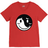 yin yang smiley V-Neck Tee