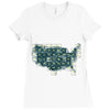 periodic table of the states Ladies Fitted T-Shirt