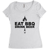 eat bbq drink beer Women's Triblend Scoop T-shirt