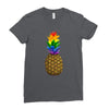rainbow pineaplle Ladies Fitted T-Shirt
