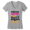 Class of 2017 Proud Sister Graduation Women's V-Neck T-Shirt