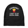 exercise vs extra fries Baby Beanies