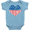 usa flag 2 Baby Bodysuit