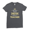 the best kind of mom raises a teacher. gift for mom. Ladies Fitted T-Shirt