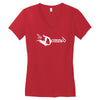 the damned band logo screen printed retro Women's V-Neck T-Shirt