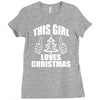 this girl loves christmas Ladies Fitted T-Shirt