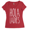 hola ladies   cool hip funny Women's Triblend Scoop T-shirt