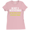 i am not a weatherman but you should expect a few inches funny Ladies Fitted T-Shirt