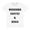weekends coffee and dogs back All Over Women's T-shirt