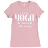 i do yoga to burn crazy Ladies Fitted T-Shirt