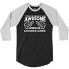 this is what an awesome uncle looks like   mens funny father's day 3/4 Sleeve Shirt