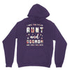 i have two titles aunt and dogmom and i rock them both with roses Unisex Hoodie