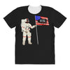 Astronaut Celebrating Independence  Day at 1776 All Over Women's T-shirt