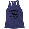 narwhal whale Racerback Tank