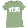 pub providing us beer hoodie Ladies Fitted T-Shirt