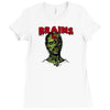 zombie brains Ladies Fitted T-Shirt