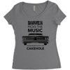 driver picks the music passenger shuts his cakehole Women's Triblend Scoop T-shirt