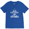 The Best Father Was Born In September V-Neck Tee