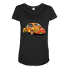 sixties vw beetle, ideal gift or birthday present Maternity Scoop Neck T-shirt