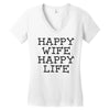 happy wife happy life Women's V-Neck T-Shirt