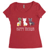 happy meowr Women's Triblend Scoop T-shirt