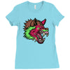 pink punk wolf Ladies Fitted T-Shirt