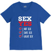 SEX YES HOT SEX SAFE SEX GREAT SEX V-Neck Tee