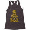 uomo dakar stampa oro moto deserto parigi africa sport Racerback Tank