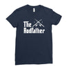 the rodfather   mens funny fishing Ladies Fitted T-Shirt