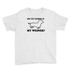 are you looking at my weiner t shirt funny dog wiener dachshund s m l Youth Tee