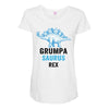 grumpa saurus rex Maternity Scoop Neck T-shirt