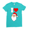 i love santa noel Ladies Fitted T-Shirt