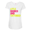 little boobed and tattoed Maternity Scoop Neck T-shirt