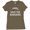 save the badgers Ladies Fitted T-Shirt