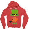 DABBİNG LEPRECHAUN Zipper Hoodie