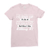i never dreamed i'd end up to be a perfect freaking husband but here i Ladies Fitted T-Shirt