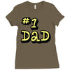new dad number one 1 dad Ladies Fitted T-Shirt