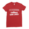 commas save lives t shirt Ladies Fitted T-Shirt