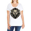 lion head Ladies Curvy T-Shirt