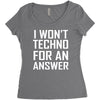 techno for an answer Women's Triblend Scoop T-shirt