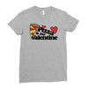 pizza is my valentine Ladies Fitted T-Shirt
