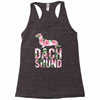 dachshund floral Racerback Tank