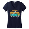 ride and surf Women's V-Neck T-Shirt