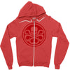 red skull logo avengers marvel comics gift Zipper Hoodie