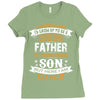 Super Cool Father Of A Freaking Awesome Son Ladies Fitted T-Shirt