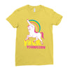 gay pride f#ck younicorn funny rude unicorn Ladies Fitted T-Shirt