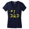 new dad number one 1 dad Women's V-Neck T-Shirt