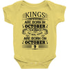 Real Kings Are Born On October 9 Baby Onesie